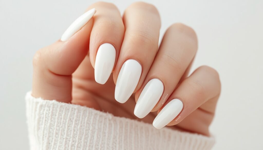 sheer milky white nail polish